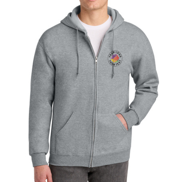Jerzees® NuBlend® Custom Embroidered Full-Zip Hooded Sweatshirt - 993M