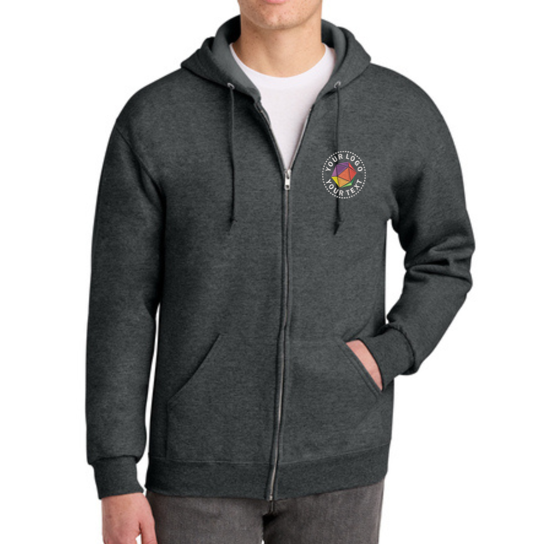 Jerzees® NuBlend® Custom Embroidered Full-Zip Hooded Sweatshirt - 993M