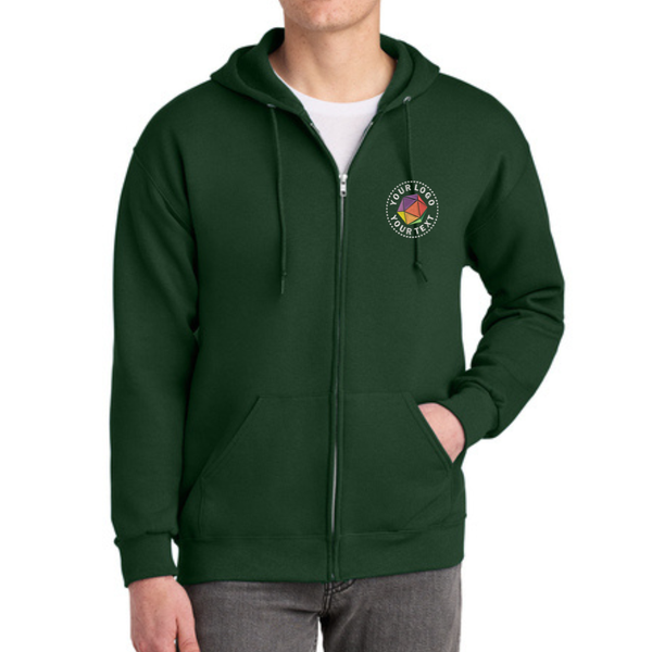 Jerzees® NuBlend® Custom Embroidered Full-Zip Hooded Sweatshirt - 993M