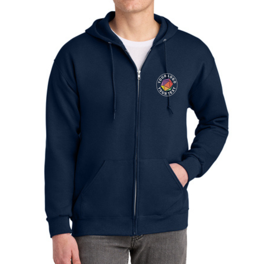 Jerzees® NuBlend® Custom Embroidered Full-Zip Hooded Sweatshirt - 993M