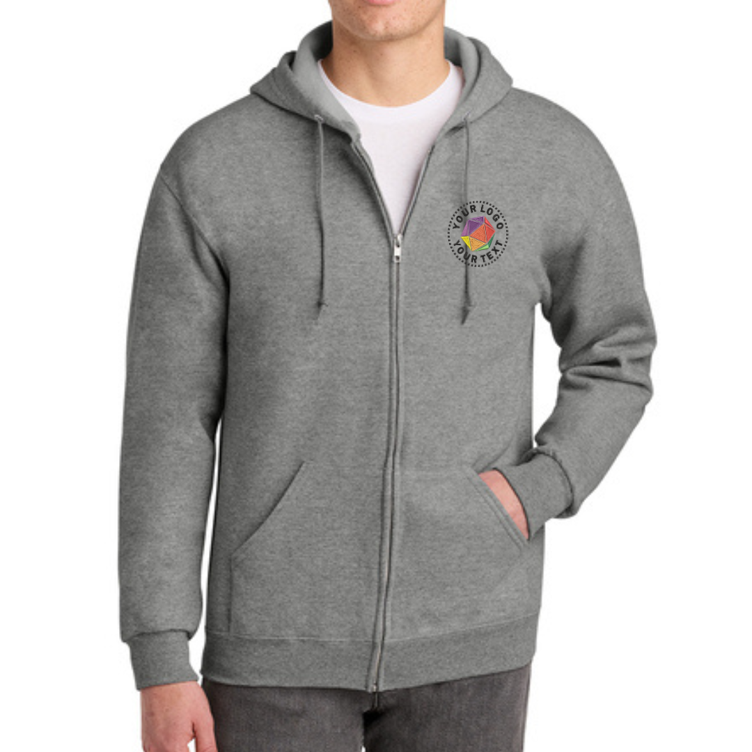 Jerzees® NuBlend® Custom Embroidered Full-Zip Hooded Sweatshirt - 993M