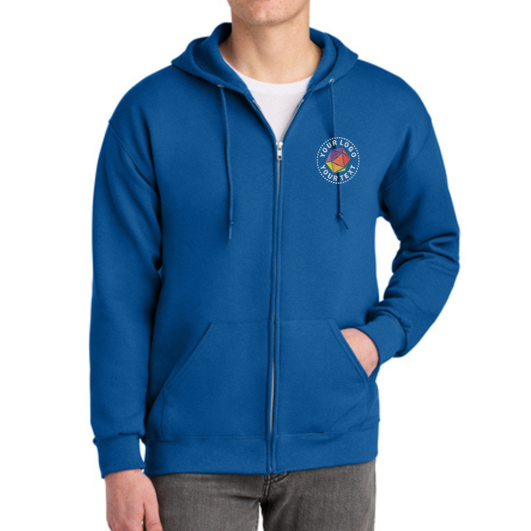 Jerzees® NuBlend® Custom Embroidered Full-Zip Hooded Sweatshirt - 993M