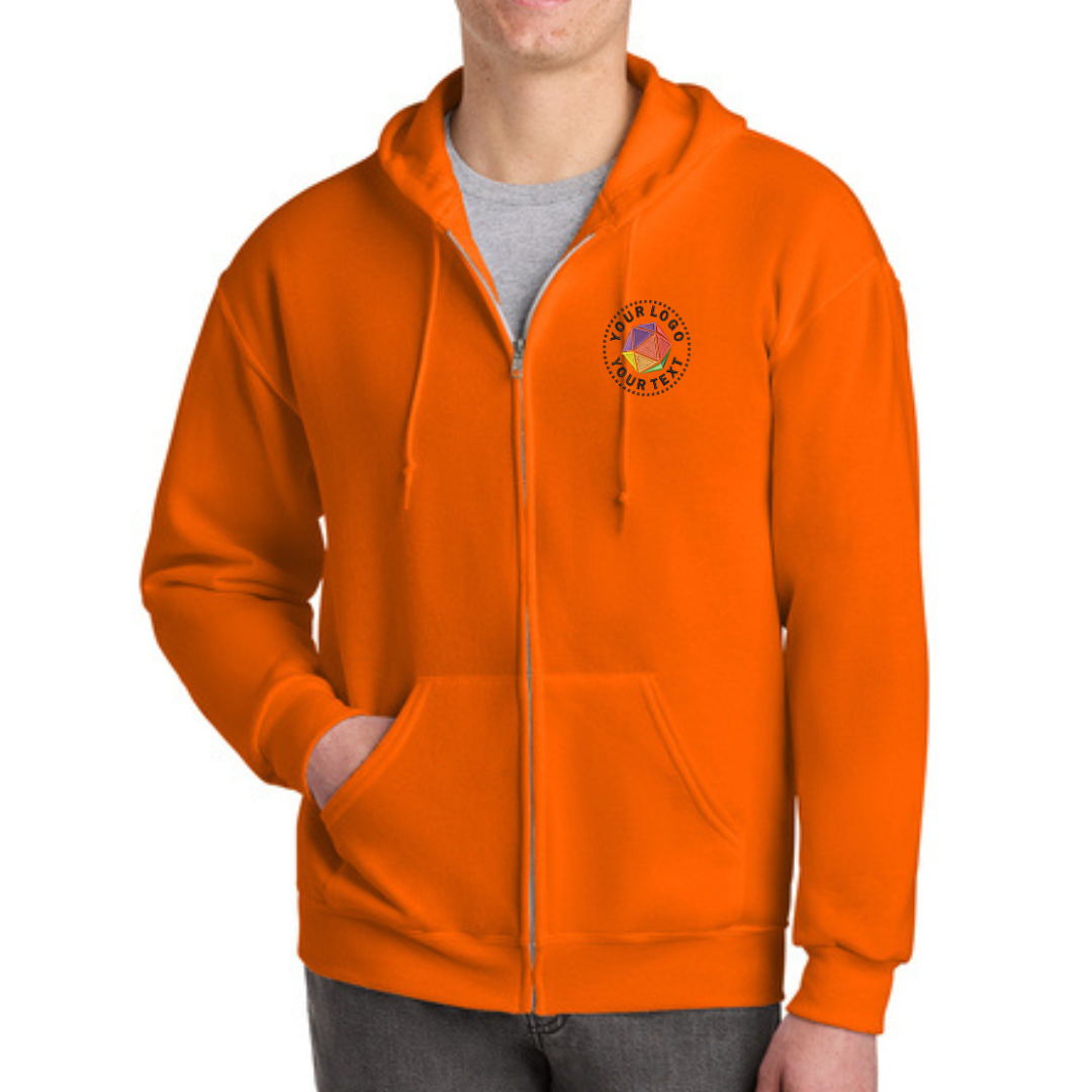 Jerzees® NuBlend® Custom Embroidered Full-Zip Hooded Sweatshirt - 993M