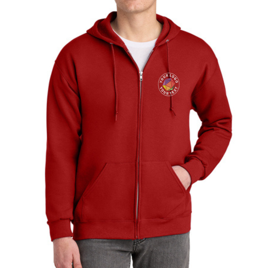 Jerzees® NuBlend® Custom Embroidered Full-Zip Hooded Sweatshirt - 993M