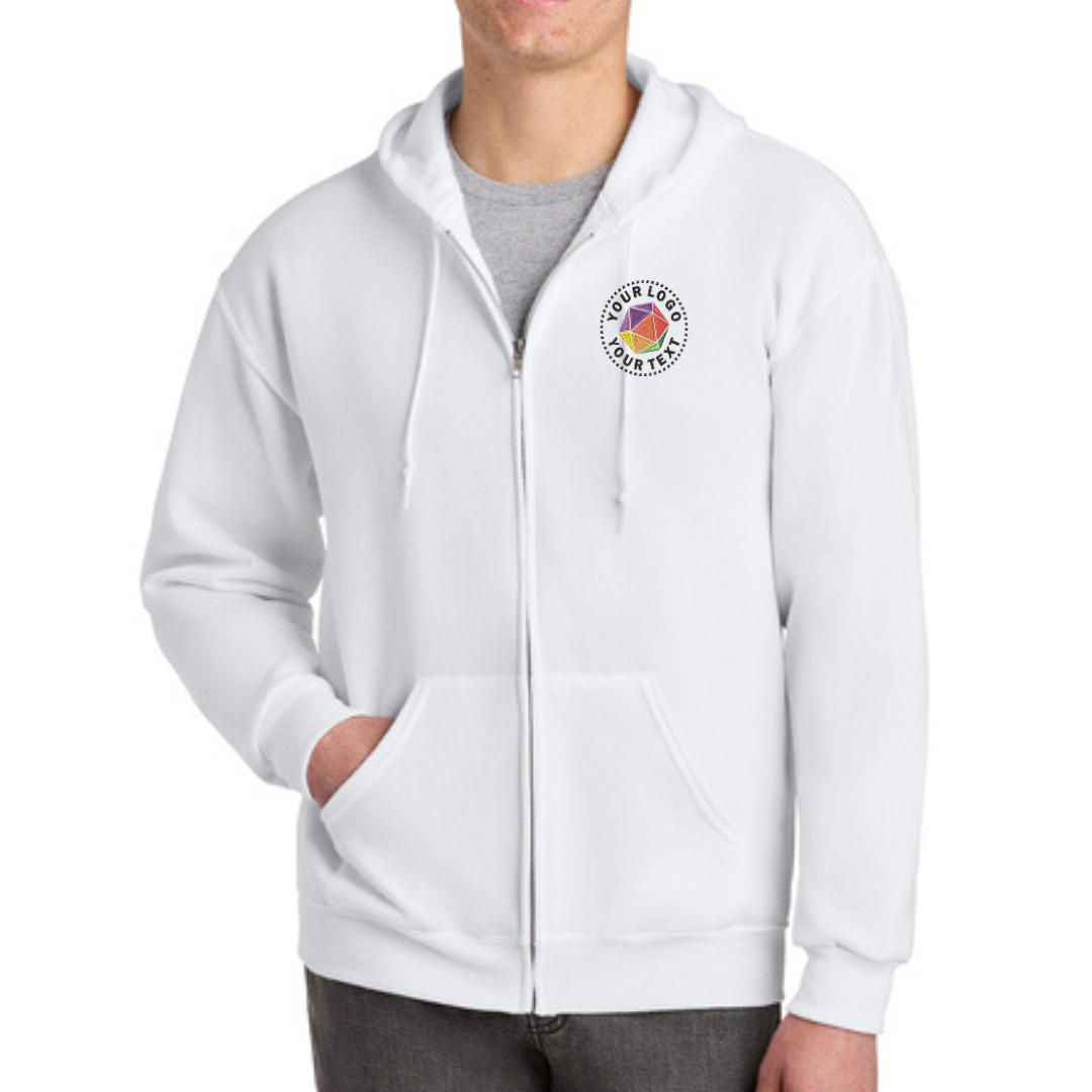Jerzees® NuBlend® Custom Embroidered Full-Zip Hooded Sweatshirt - 993M