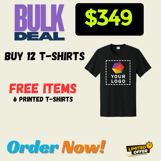FREE DEAL | BUY 12 -TSHIRTS | GET 6 T-SHIRTS FREE | $349 ONLY