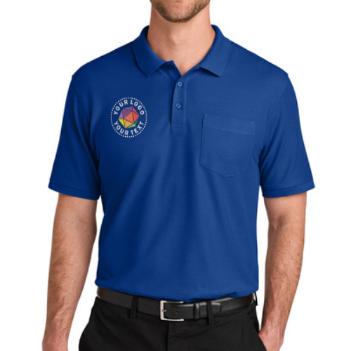 Port Authority® Custom Embroidered Wearever Signature Pique Pocket Polo - K200P