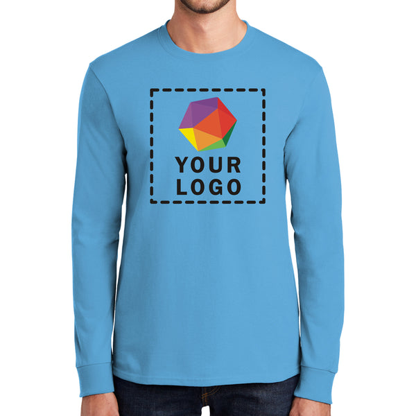 Port & Company® Custom Printed Long Sleeve Essential Tee - PC61LS