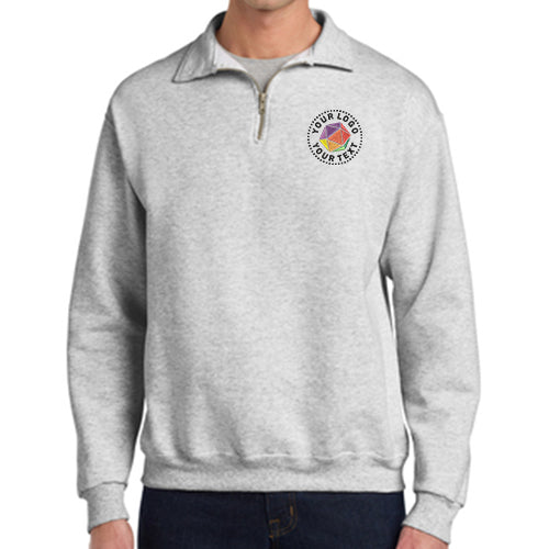 Jerzees® Super Sweats® NuBlend® Custom Embroidered 1/4-Zip Sweatshirt with Cadet Collar - 4528M