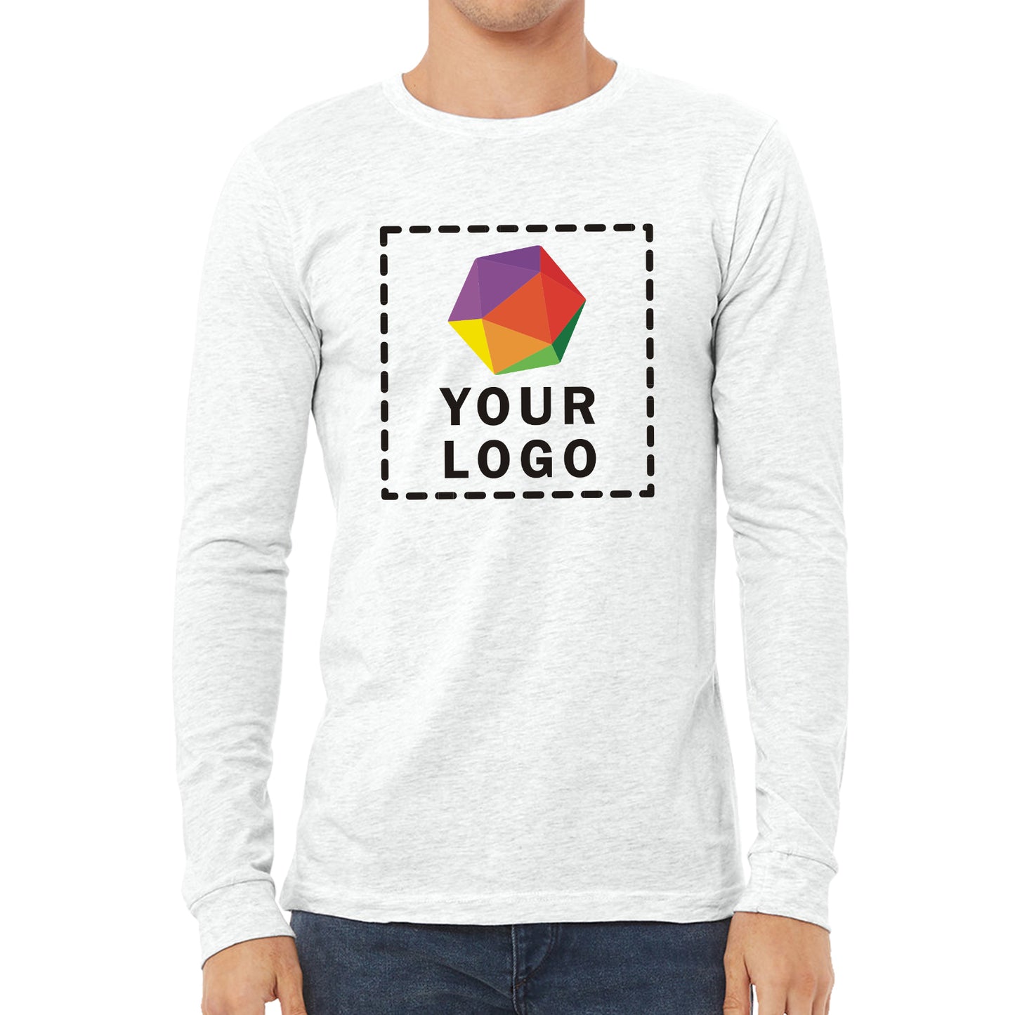 Bella + Canvas Custom Printed Unisex Jersey Long-Sleeve T-Shirt - 3501