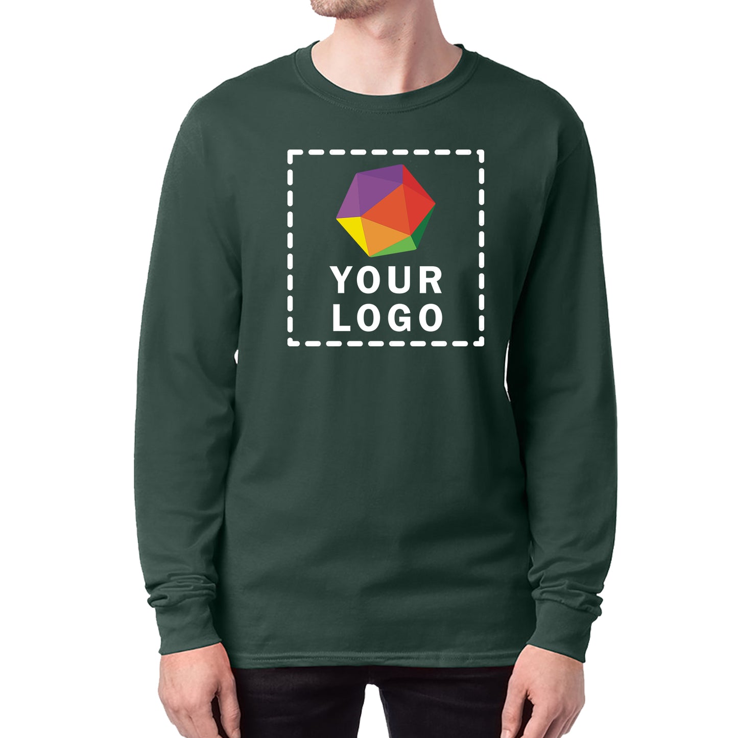 Hanes Men's ComfortSoft® Custom Printed Long-Sleeve T-Shirt - 5286