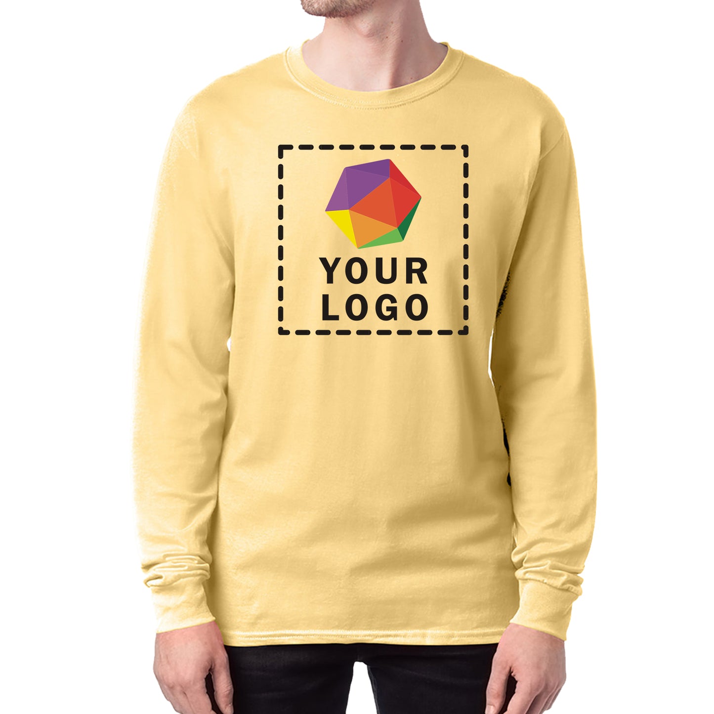 Hanes Men's ComfortSoft® Custom Printed Long-Sleeve T-Shirt - 5286