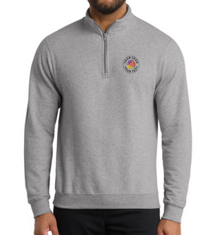 Port & Co™ Custom Embroidered Core Fleece 1/4-Zip Pullover Sweatshirt  -  PC78Q