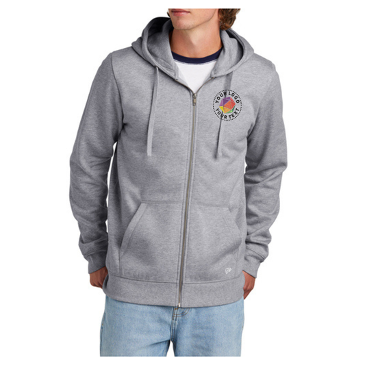New Era® Custom Embroidered Comeback Fleece Full-Zip Hoodie - NEA551