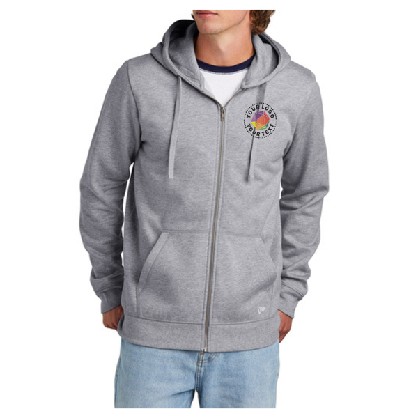 New Era® Custom Embroidered Comeback Fleece Full-Zip Hoodie - NEA551