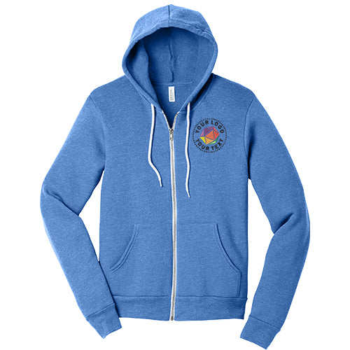 BELLA+CANVAS® Custom Embrodiered Unisex Sponge Fleece Full-Zip Hoodie - BC3739