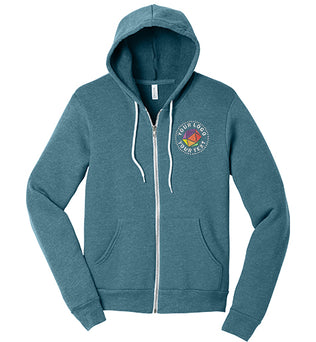 BELLA+CANVAS® Custom Embrodiered Unisex Sponge Fleece Full-Zip Hoodie - BC3739