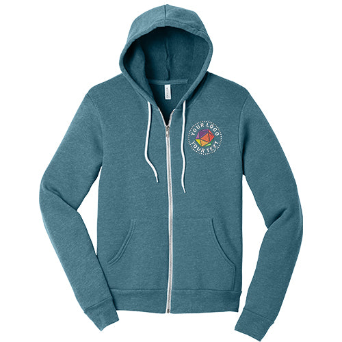 BELLA+CANVAS® Custom Embrodiered Unisex Sponge Fleece Full-Zip Hoodie - BC3739