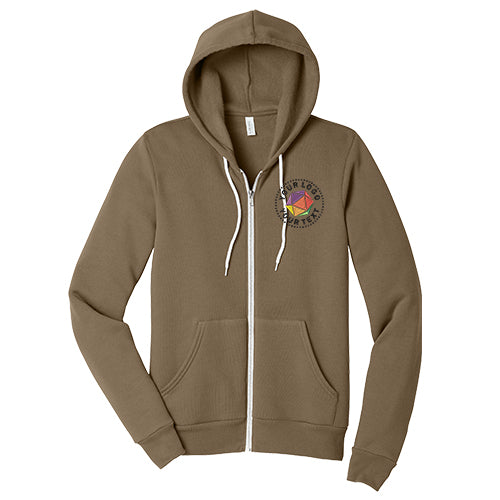 BELLA+CANVAS® Custom Embrodiered Unisex Sponge Fleece Full-Zip Hoodie - BC3739