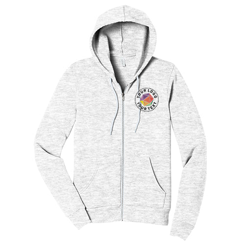 BELLA+CANVAS® Custom Embrodiered Unisex Sponge Fleece Full-Zip Hoodie - BC3739