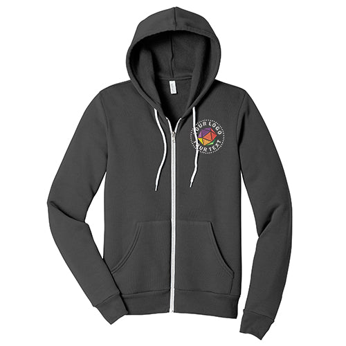 BELLA+CANVAS® Custom Embrodiered Unisex Sponge Fleece Full-Zip Hoodie - BC3739
