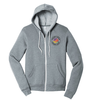 BELLA+CANVAS® Custom Embrodiered Unisex Sponge Fleece Full-Zip Hoodie - BC3739
