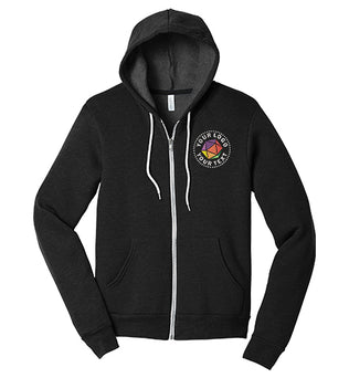 BELLA+CANVAS® Custom Embrodiered Unisex Sponge Fleece Full-Zip Hoodie - BC3739