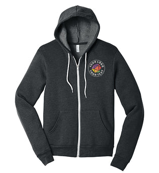 BELLA+CANVAS® Custom Embrodiered Unisex Sponge Fleece Full-Zip Hoodie - BC3739