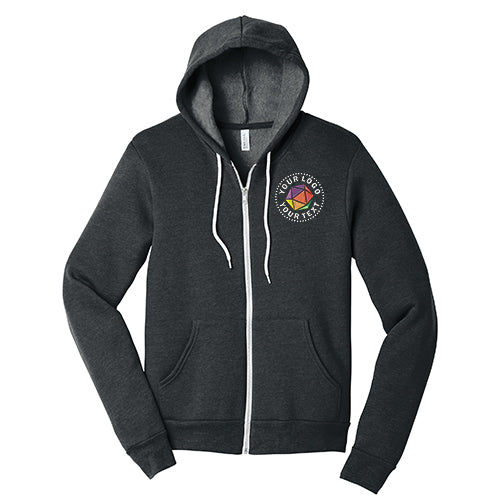 BELLA+CANVAS® Custom Embrodiered Unisex Sponge Fleece Full-Zip Hoodie - BC3739