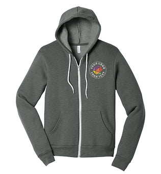 BELLA+CANVAS® Custom Embrodiered Unisex Sponge Fleece Full-Zip Hoodie - BC3739