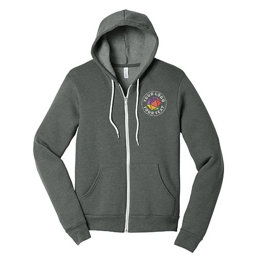 BELLA+CANVAS® Custom Embrodiered Unisex Sponge Fleece Full-Zip Hoodie - BC3739