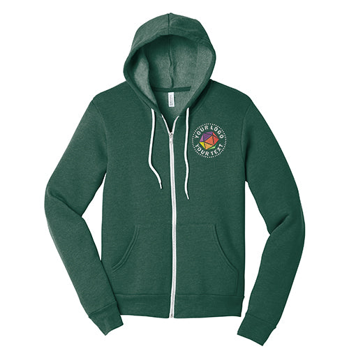 BELLA+CANVAS® Custom Embrodiered Unisex Sponge Fleece Full-Zip Hoodie - BC3739