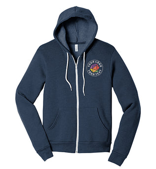 BELLA+CANVAS® Custom Embrodiered Unisex Sponge Fleece Full-Zip Hoodie - BC3739