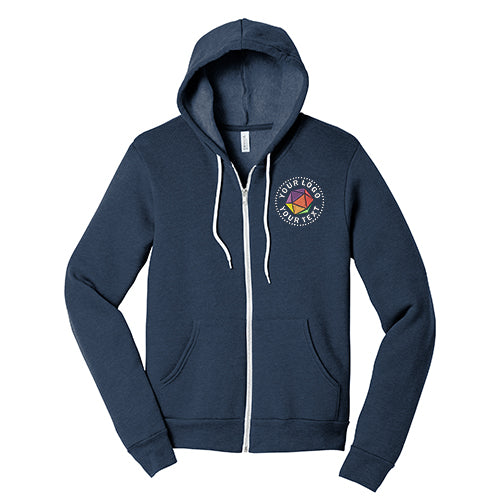 BELLA+CANVAS® Custom Embrodiered Unisex Sponge Fleece Full-Zip Hoodie - BC3739