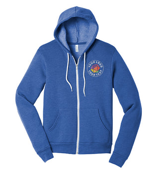 BELLA+CANVAS® Custom Embrodiered Unisex Sponge Fleece Full-Zip Hoodie - BC3739