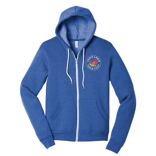 BELLA+CANVAS® Custom Embrodiered Unisex Sponge Fleece Full-Zip Hoodie - BC3739