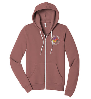 BELLA+CANVAS® Custom Embrodiered Unisex Sponge Fleece Full-Zip Hoodie - BC3739