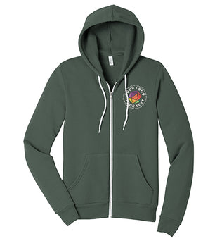 BELLA+CANVAS® Custom Embrodiered Unisex Sponge Fleece Full-Zip Hoodie - BC3739