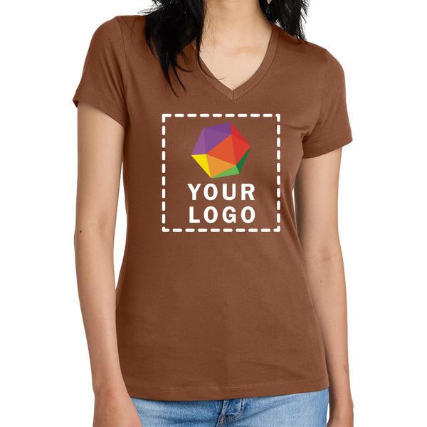 District® Custom Printed Women’s Perfect Weight ® V-Neck Tee - DM1170L