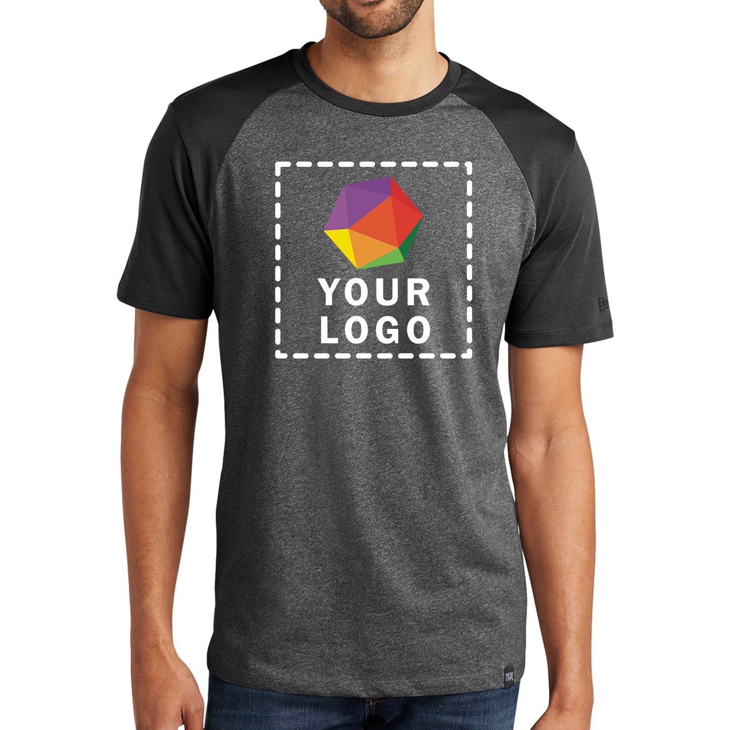 New Era® Custom Printed Heritage Blend Varsity Tee - NEA107