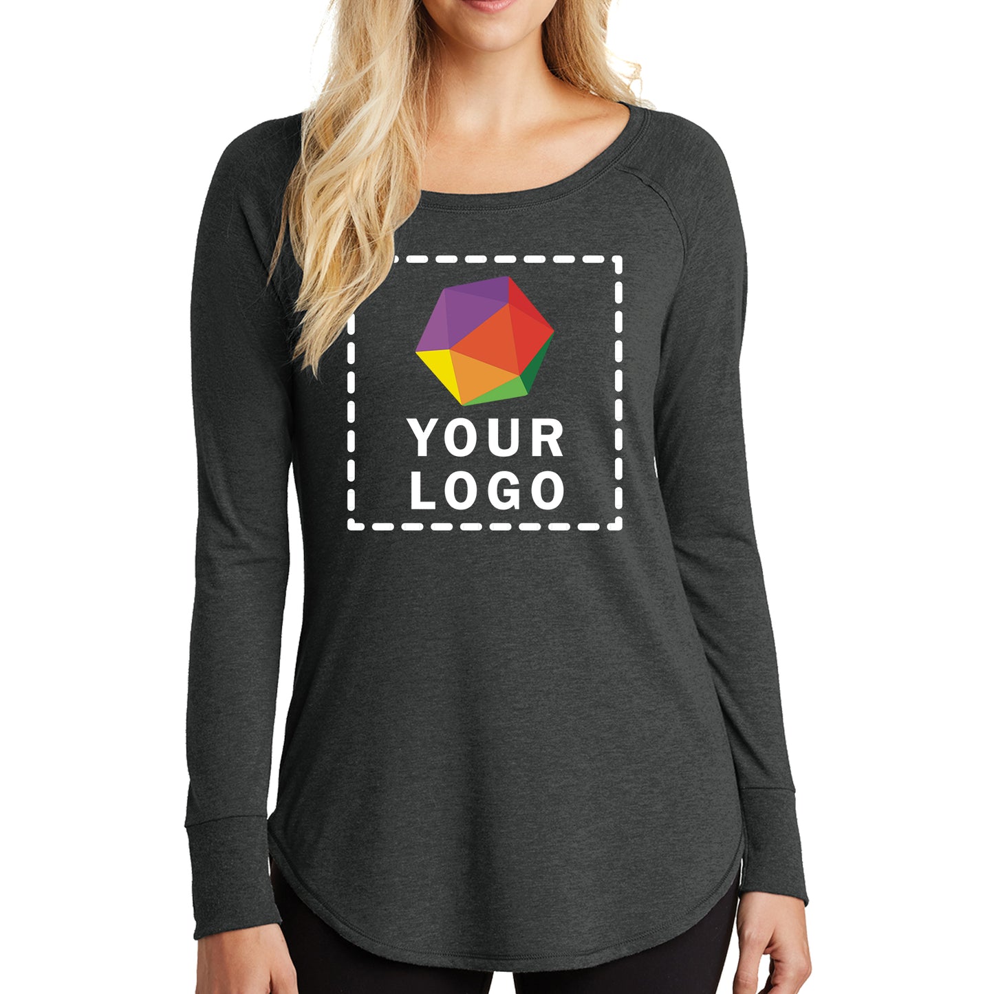 District® Custom Printed Women’s Perfect Tri ® Long Sleeve Tunic Tee - DT132L