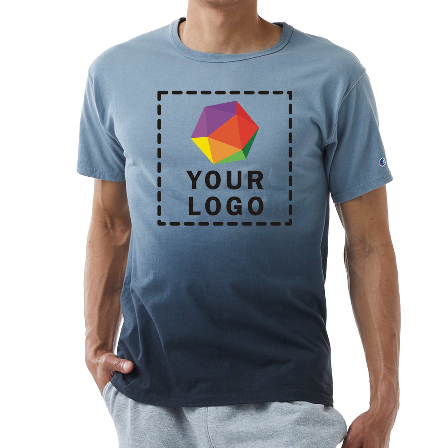 Champion Custom Printed Unisex Classic Jersey Dip Dye T-Shirt - CD100D