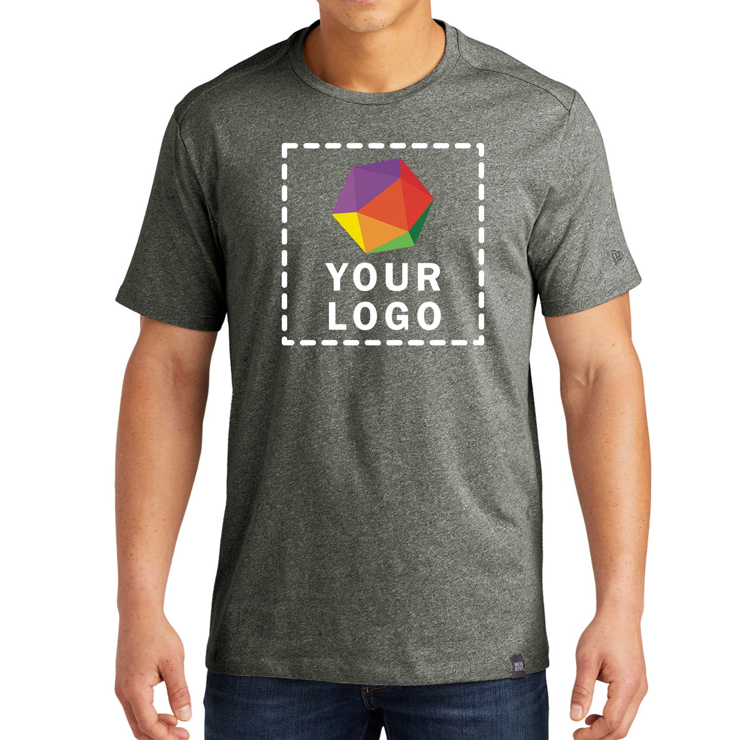 New Era® Custom Printed Heritage Blend Crew Tee - NEA100