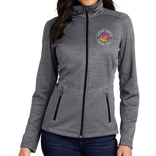 Port Authority® Custom Embroidered Women's Digi Stripe Fleece Jacket - L231