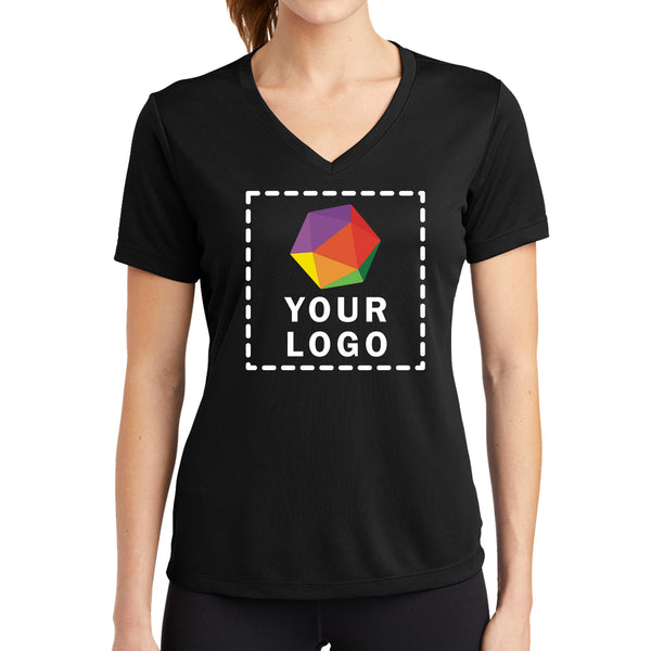 Sport-Tek® Custom Printed Women's PosiCharge® RacerMesh® V-Neck Tee - LST340