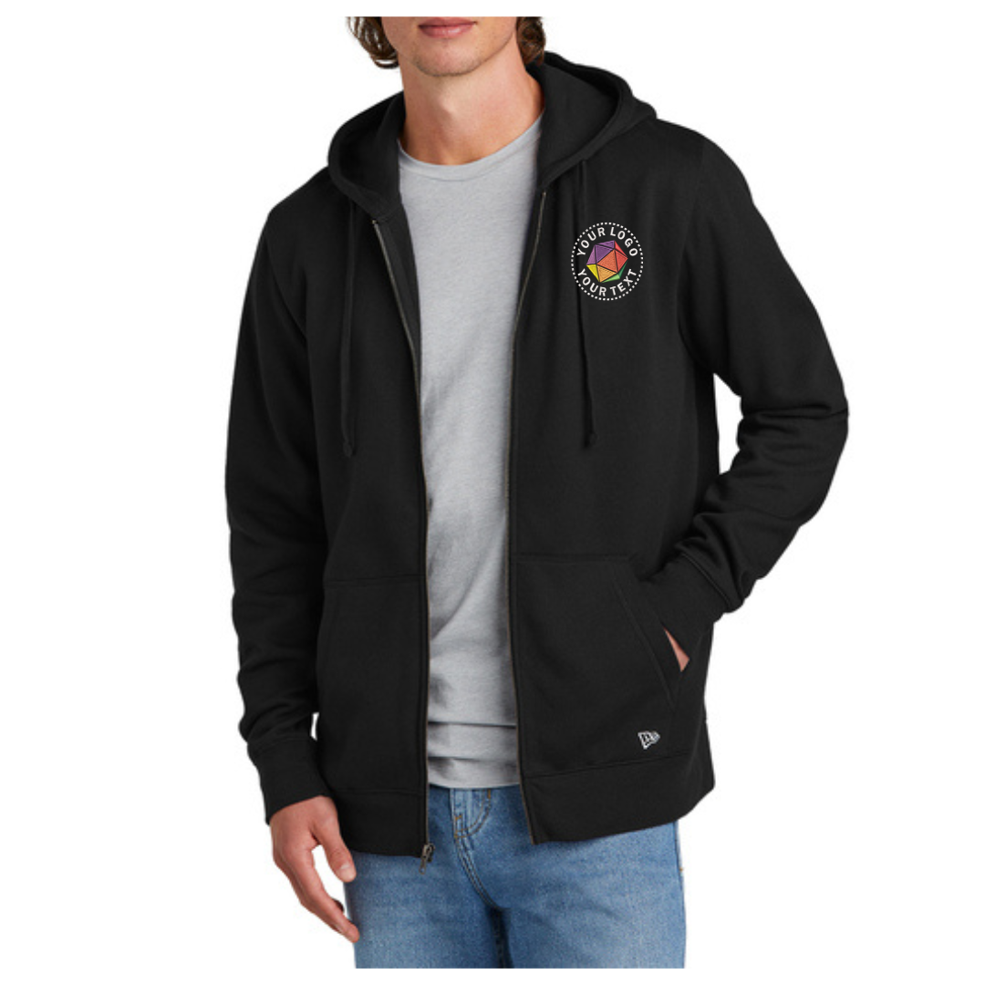 New Era® Custom Embroidered Comeback Fleece Full-Zip Hoodie - NEA551