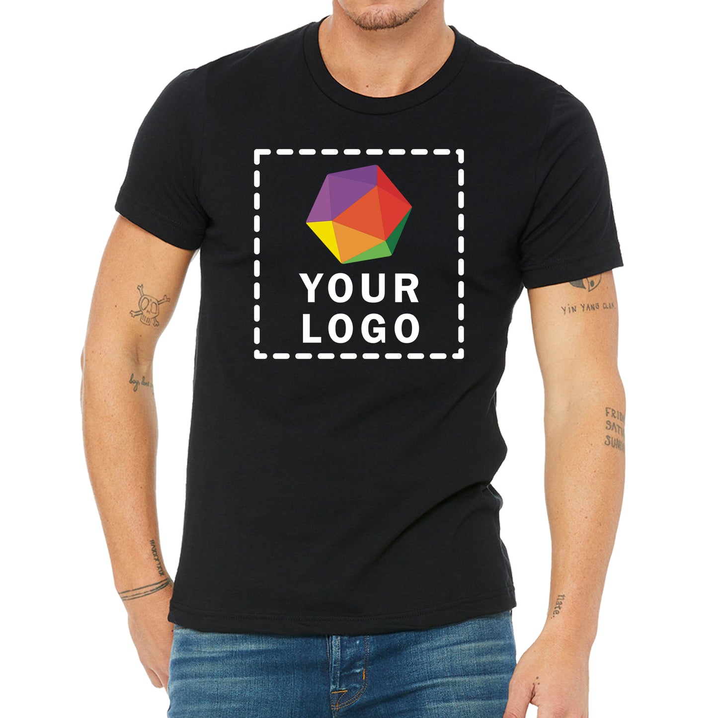 Bella + Canvas Custom Printed Unisex Jersey T-Shirt -3001C