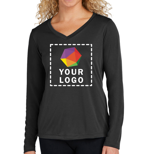 Sport-Tek® Custom Printed Women's Long Sleeve PosiCharge® Competitor™ V-Neck Tee - LST353LS
