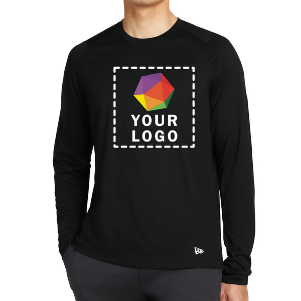 New Era® Series Custom Printed Performance Long Sleeve Crew Tee - NEA201