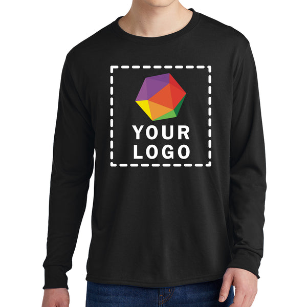 Jerzees® Dri-Power® 100% Polyester Custom Printed Long Sleeve T-Shirt. 21LS